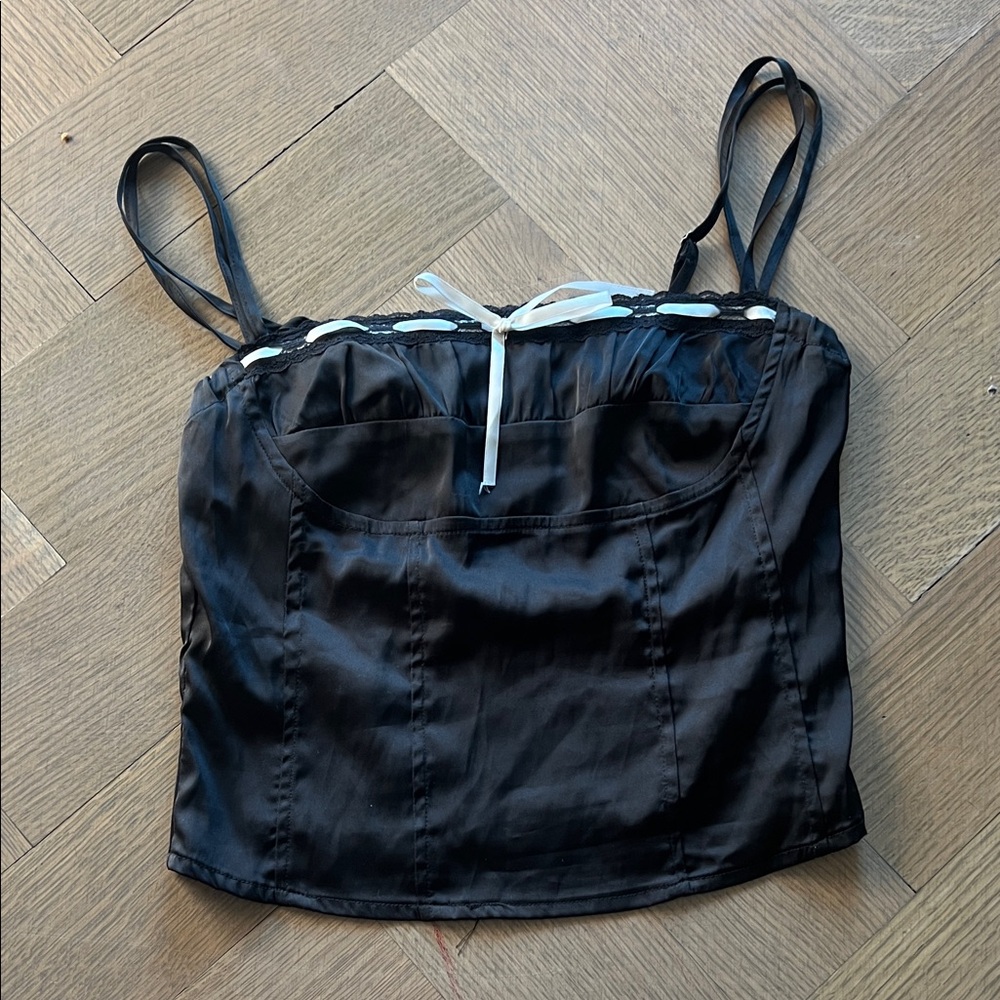 Satin fashion top